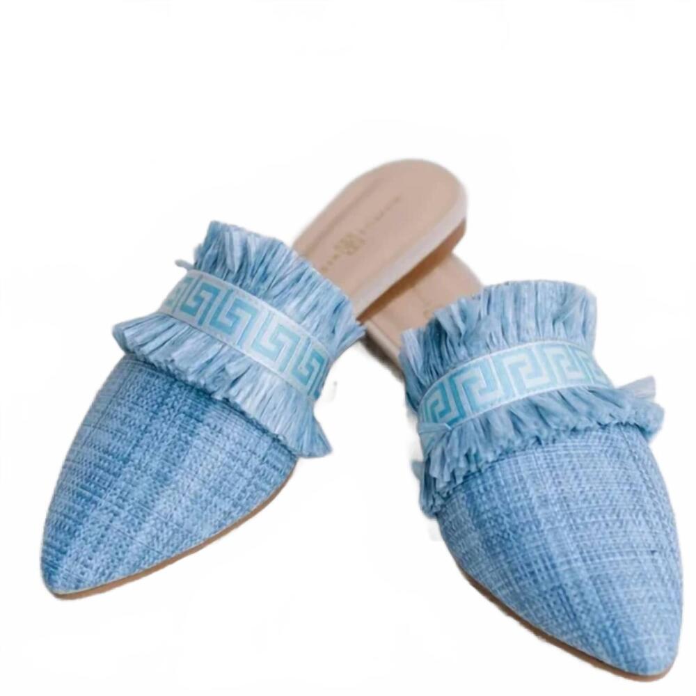 NEW MICHELLE MCDOWELL women's carmen mules in blue